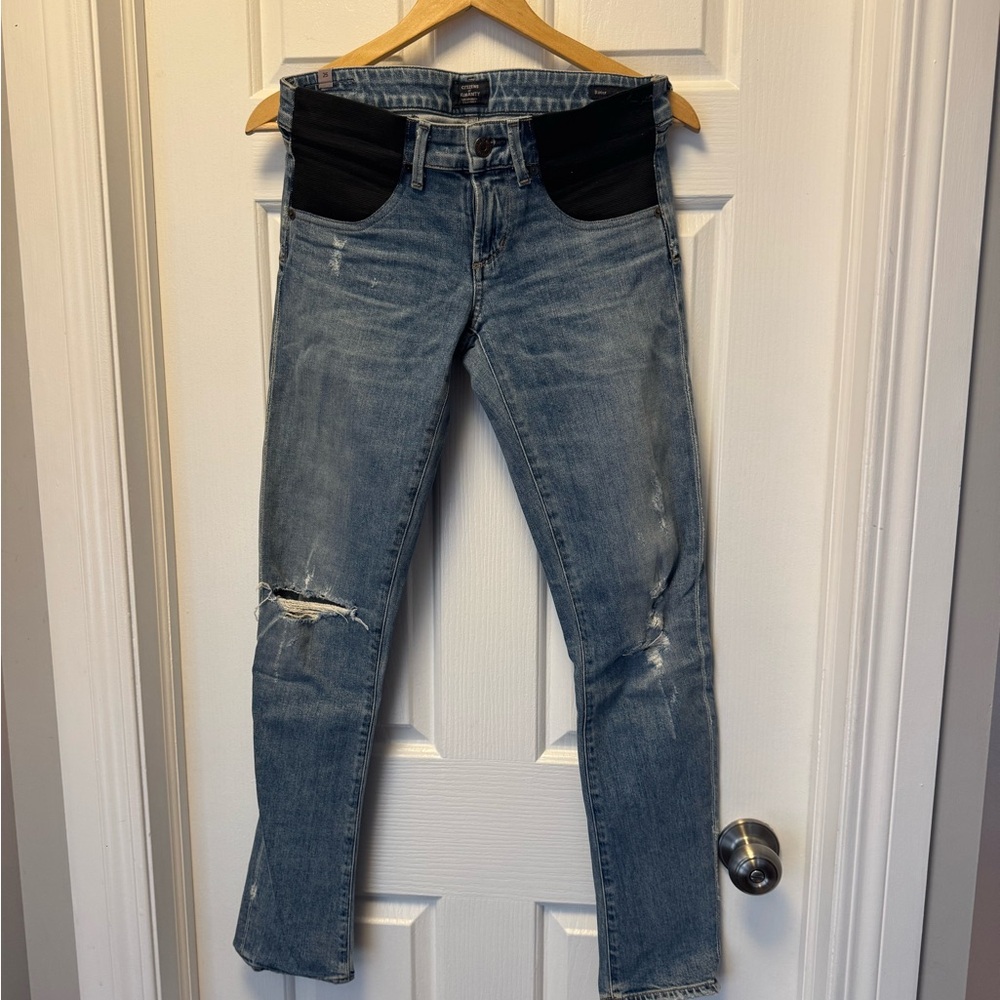 Citizens Of Humanity Blue Jeans with Black stretch panels
